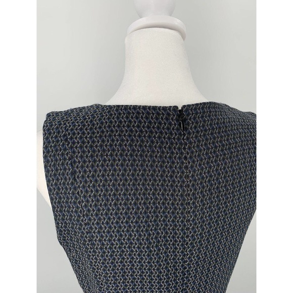 NEW THEORY EASY V SHADOW JACQUARD CAREER SHIFT DRESS SIZE 4 $385 Womens - Picture 5 of 16